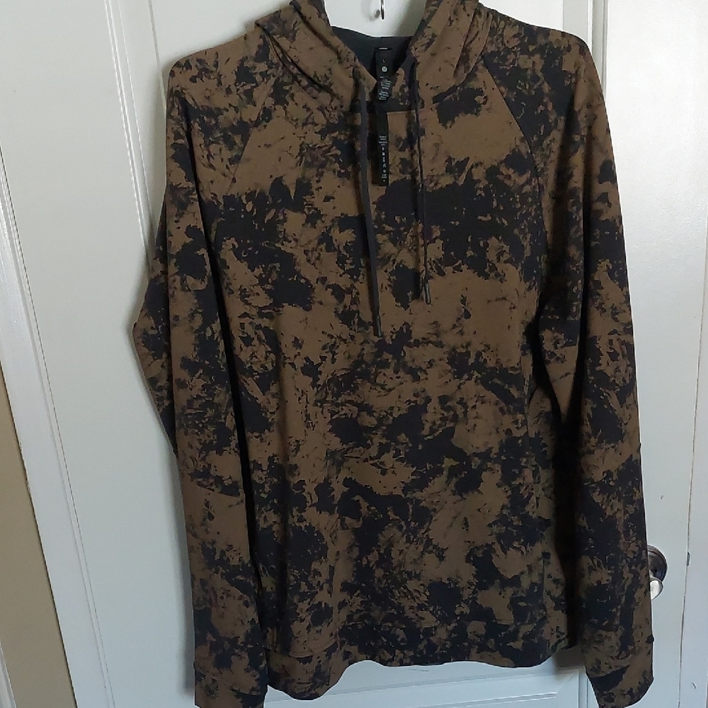 Brown and Black Camouflage Hoodie